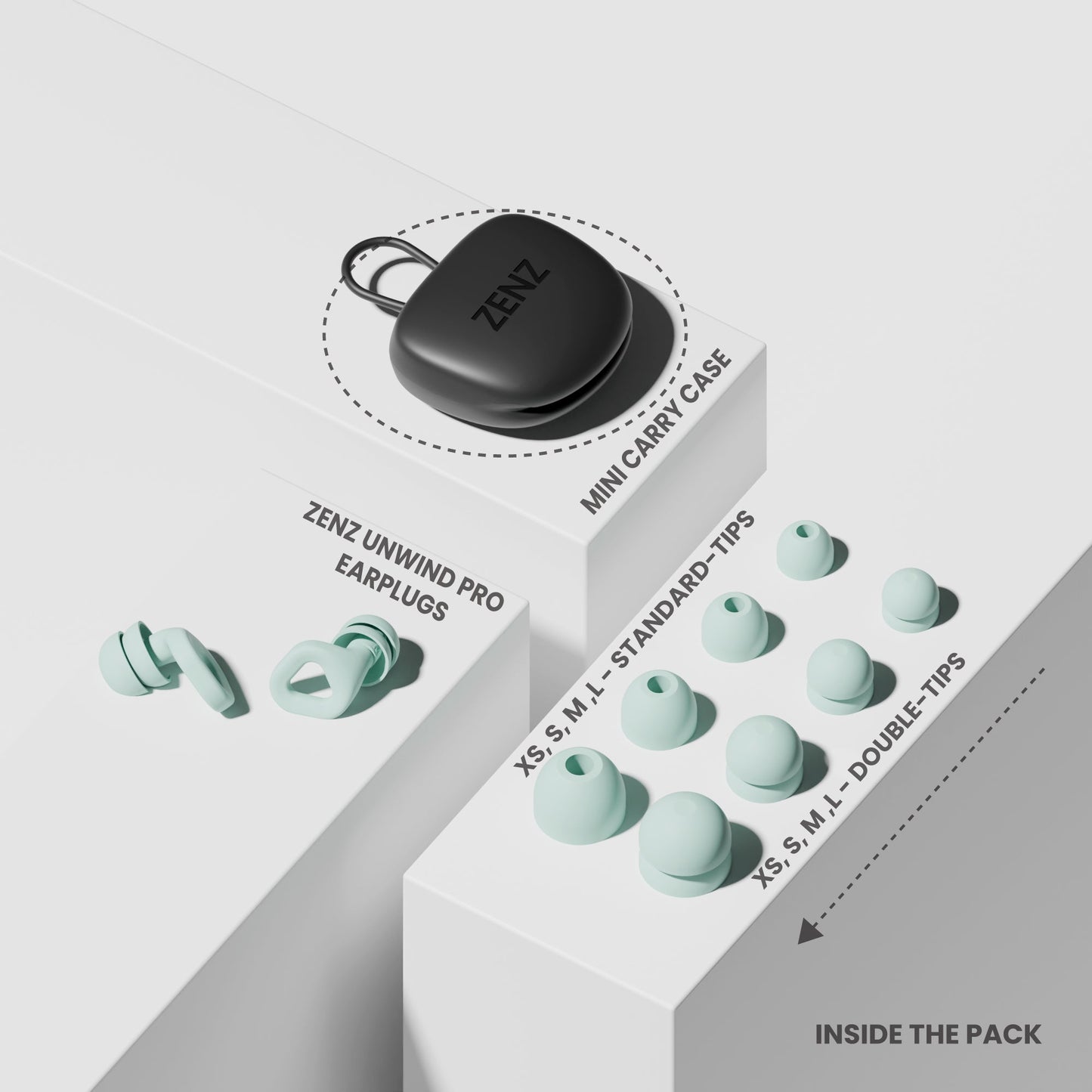 Unwind Pro Earplugs - Dew Mint