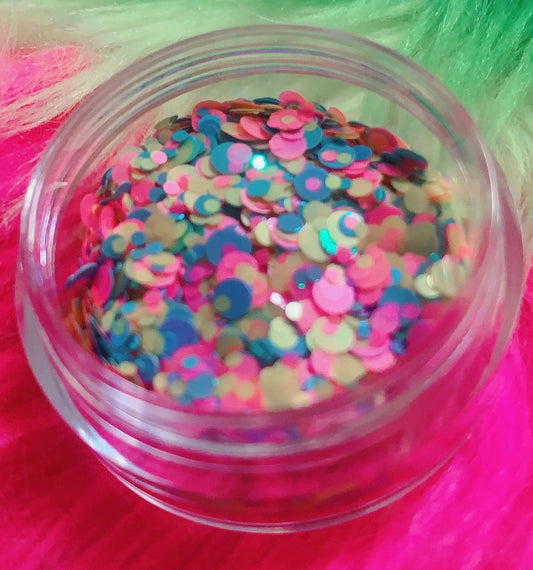 DIPPIN' DOTS *UV* Festival GlamDoll Glitter Confetti inkeddollcosmetics