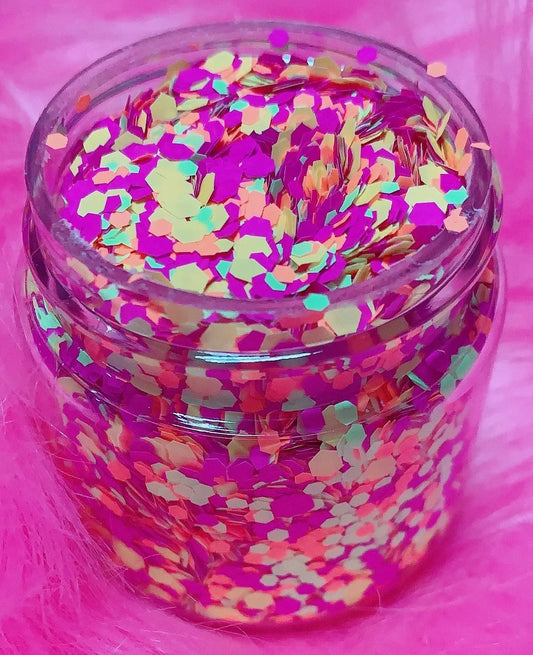 "NOCTURNAL HORIZON" *UV/BlackLight* Festival FunFetti inkeddollcosmetics