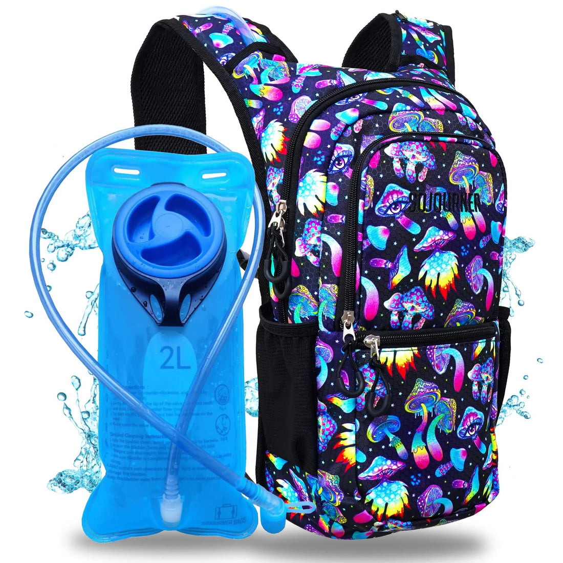 Rave hydration backpack with 2-liter water bladder