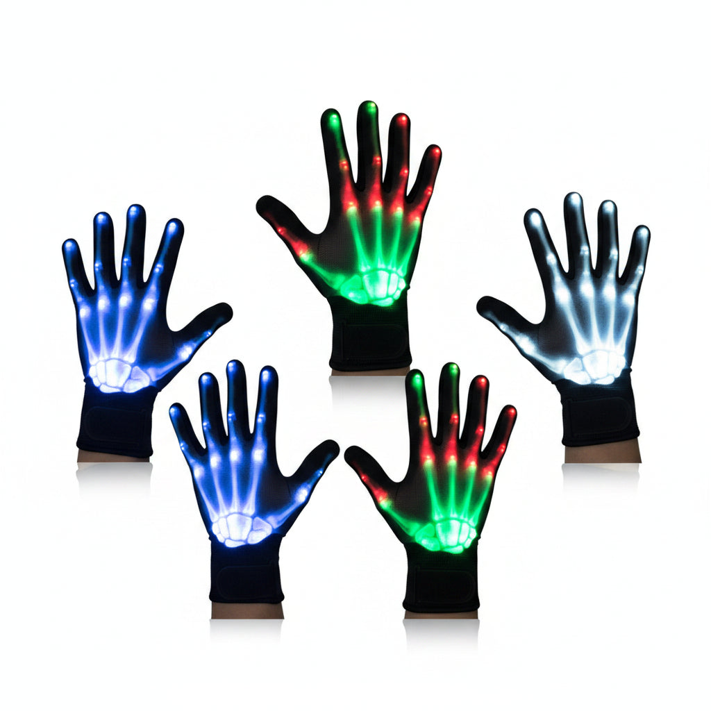 LED Skeleton Rave Gloves