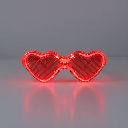 LED rave glasses color options in blue, green, red and pink