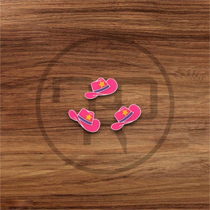 Lil Pink Cowboy/Cowgirl Hat | Kandi Beads | Shoe Charms