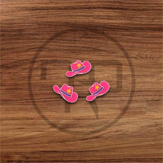 Lil Pink Cowboy/Cowgirl Hat | Kandi Beads | Shoe Charms