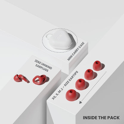 Unwind Earplugs - Fiery Red