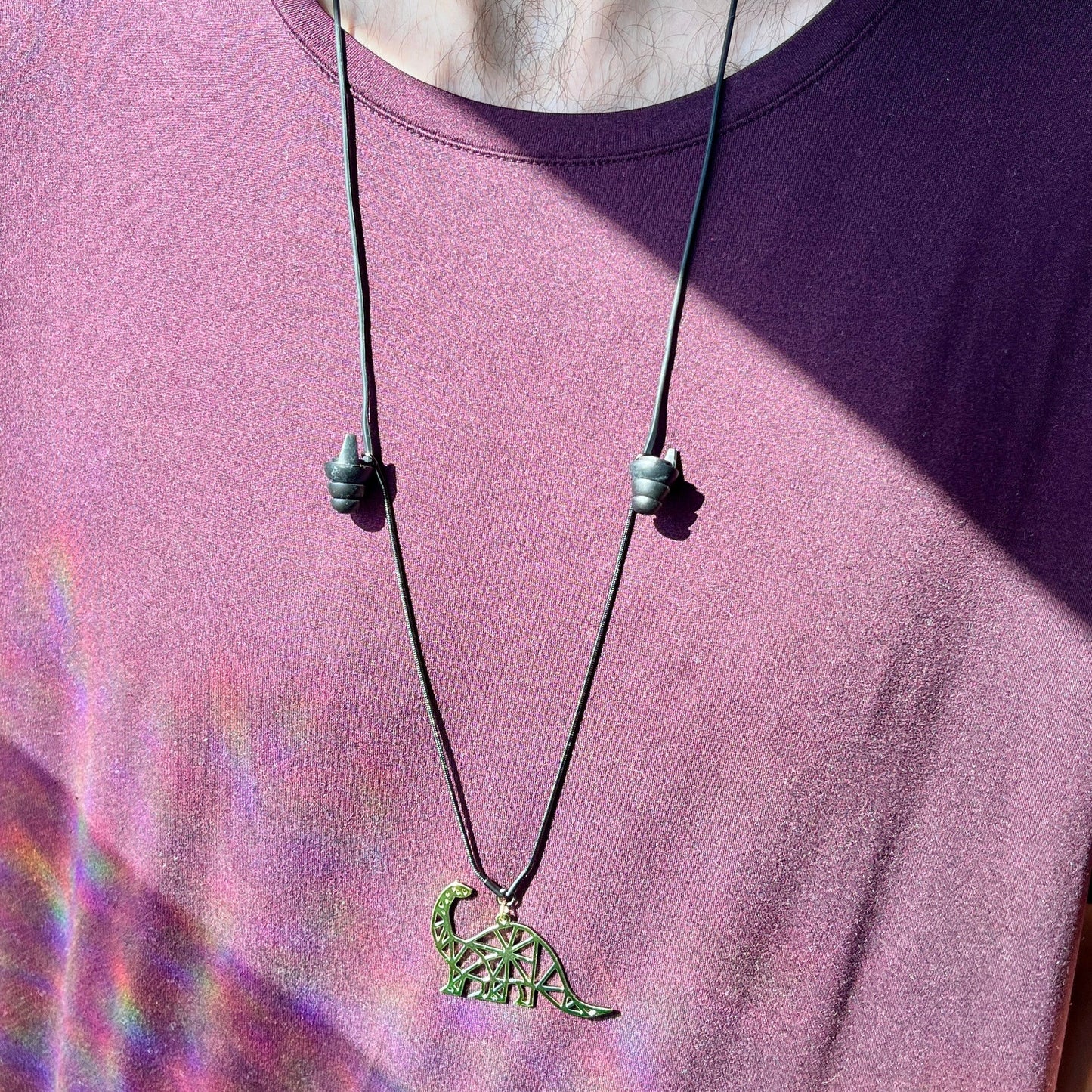 Geo Dino Earplug Necklace
