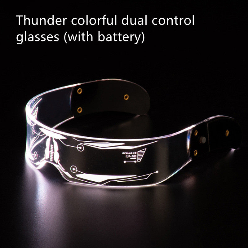 LED Programmable Rave Glasses - Style A close-up