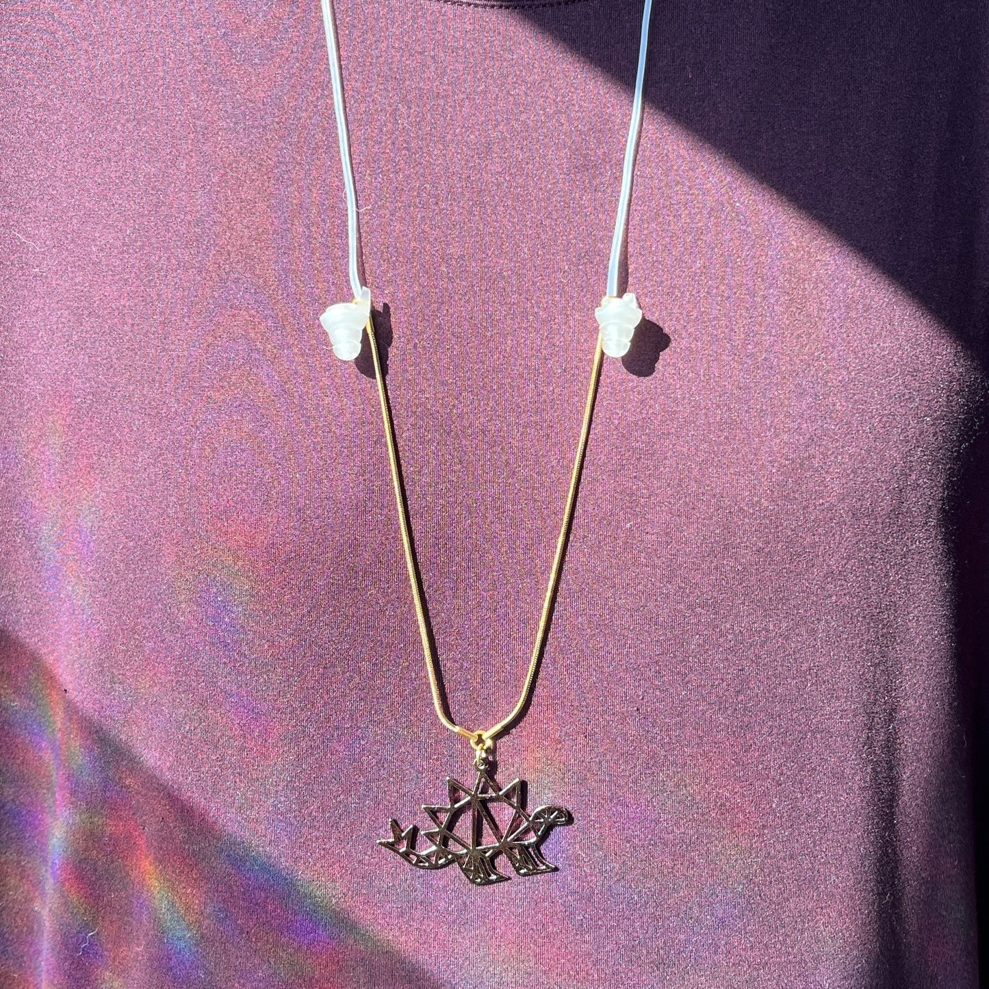 Geo Dino Earplug Necklace