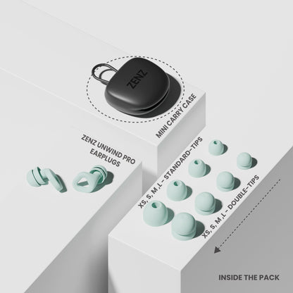 Unwind Pro Earplugs - Dew Mint