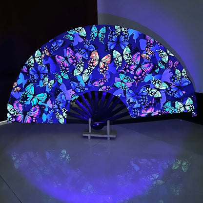Holographic Rave Hand Fan