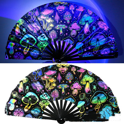 Holographic Rave Hand Fan