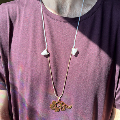 Geo Dino Earplug Necklace
