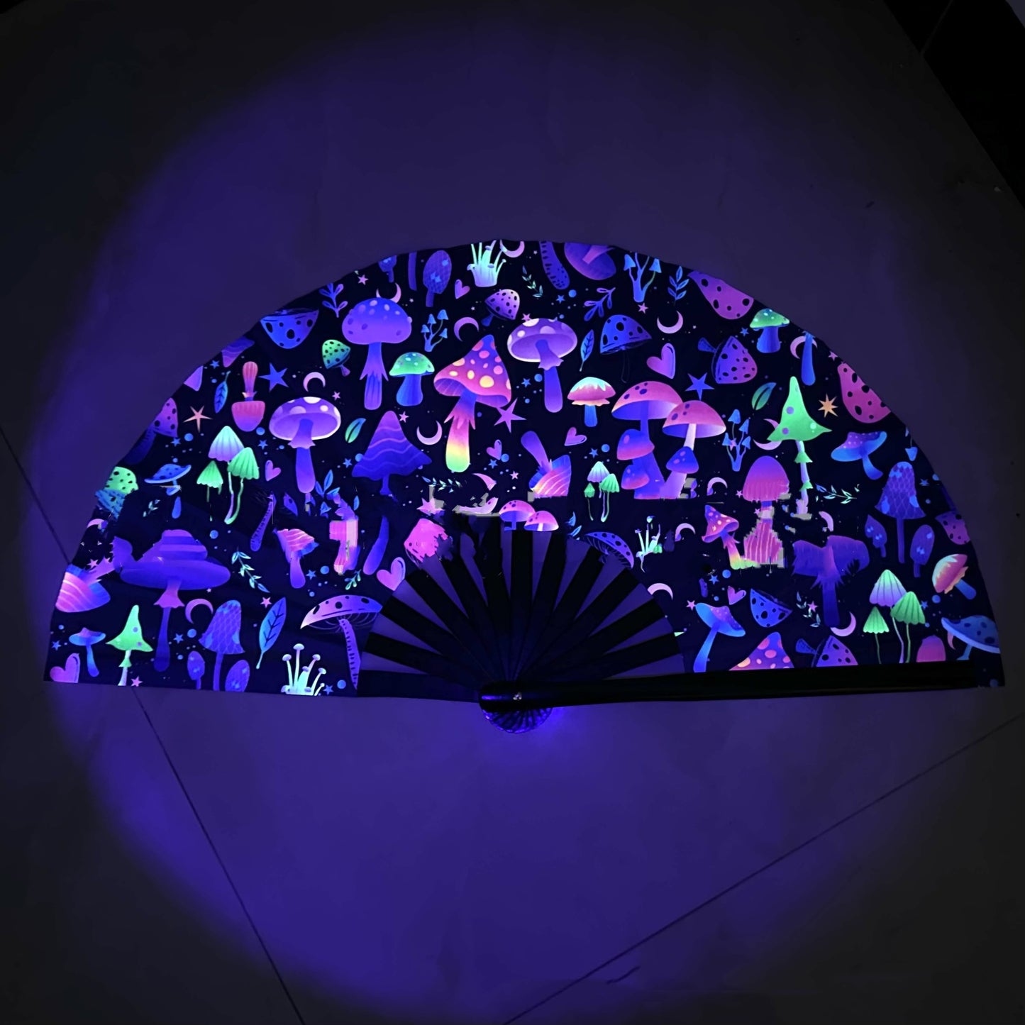 Holographic Rave Hand Fan