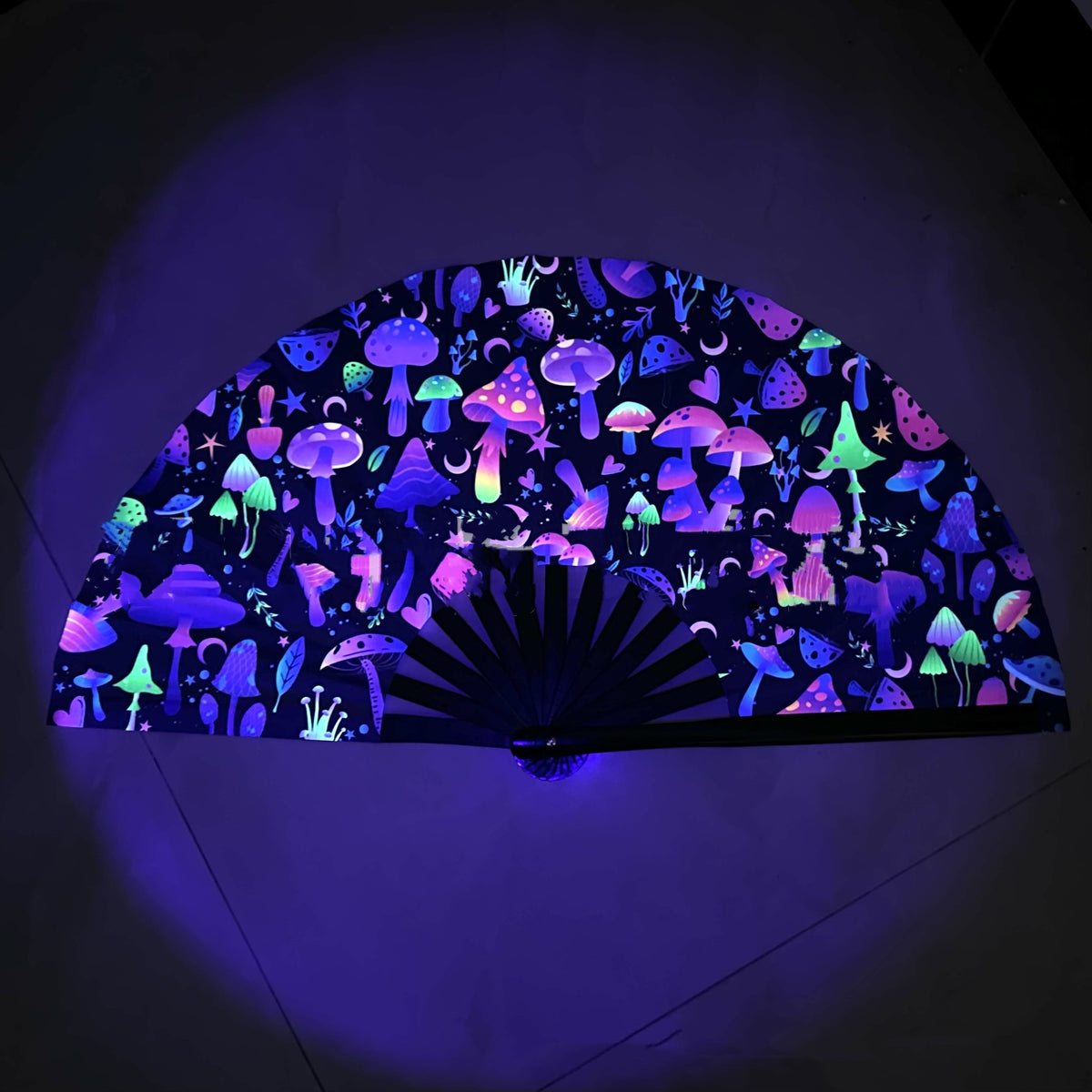 Holographic Rave Hand Fan, festival fan accessory, view 4