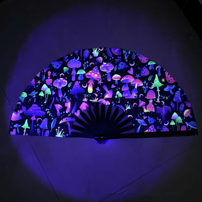 Holographic Rave Hand Fan