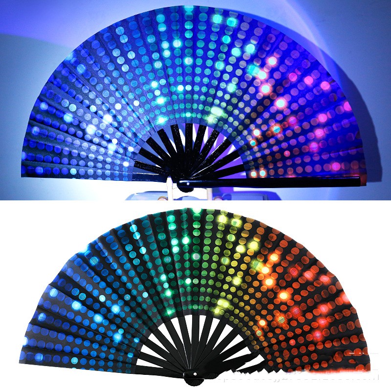 Holographic Rave Hand Fan