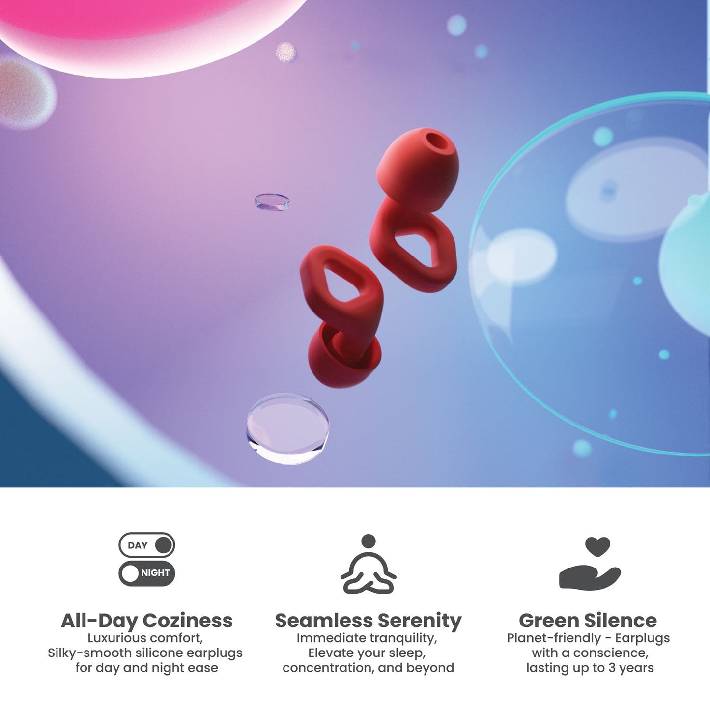 Unwind Earplugs - Fiery Red