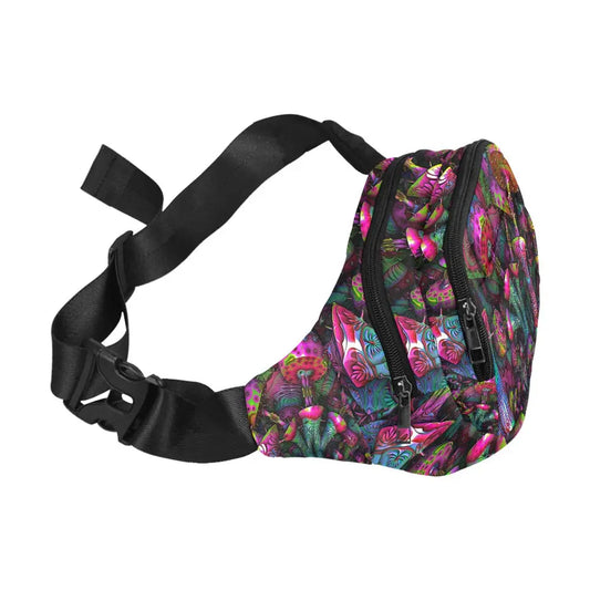 3D Psychedelic Mushrooms Ultimate Festival Fanny Pack Travel Sling Bag for Men Women Unisex Festival Drip
