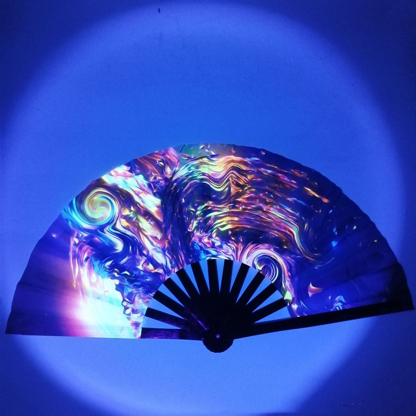 UV Reactive Rave Hand Fan