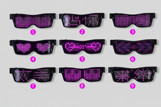 LED Pixel Rave Glasses
