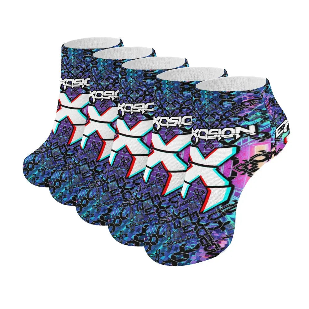 Excision Ankle Socks (5 Pairs) Sweat-proof, Odor-proof, Breathable Festival Drip