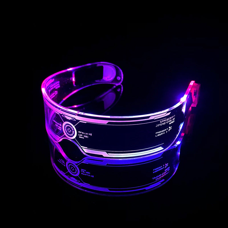 Programmable LED Festival Glasses - slow flash mode in action