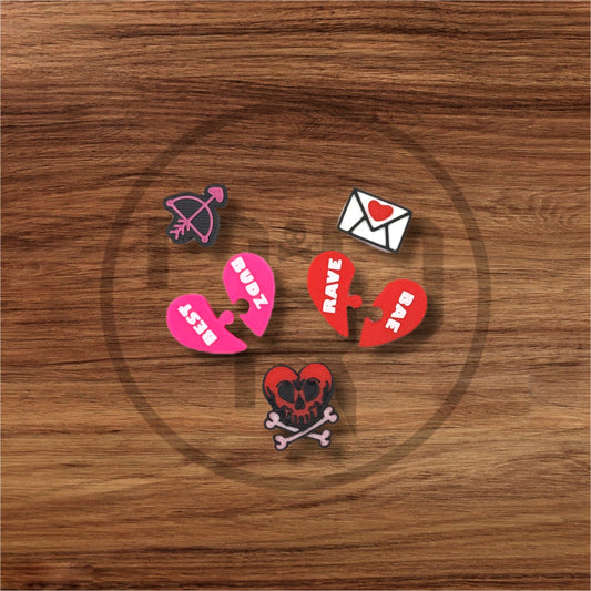 Valentine’s Day Variety Pack | Kandi Beads | Shoe Charms