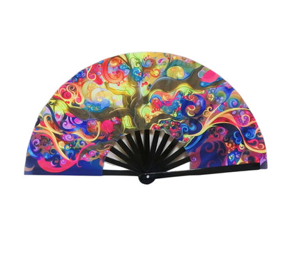 Holographic Rave Hand Fan