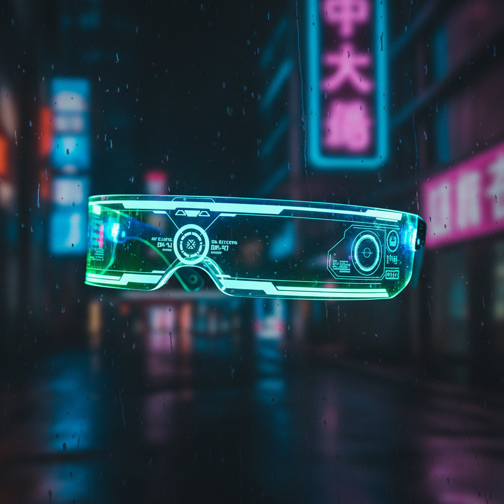 LED Rave Glasses packaging and accessories included