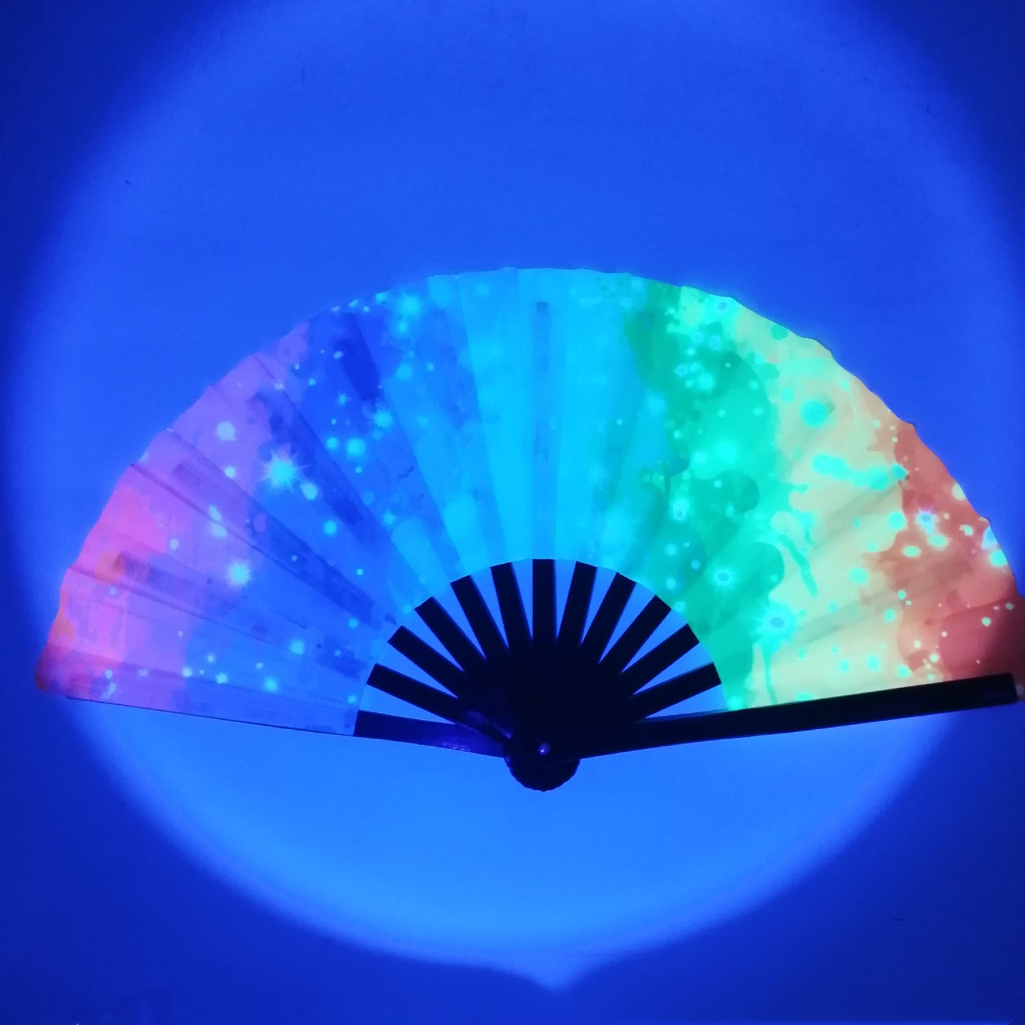 UV Reactive Rave Hand Fan