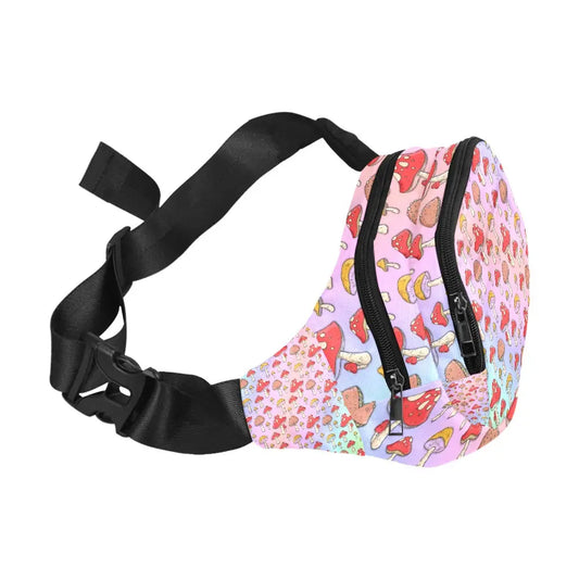 Holographic Mushrooms Ultimate Festival Fanny Pack Travel Sling Bag for Men Women Unisex Festival Drip