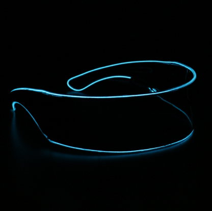 Cyber Visor LED Rave Glasses in Dark Blue / Black