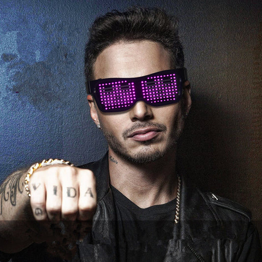 LED Pixel Rave Glasses, festival eyewear, view 2