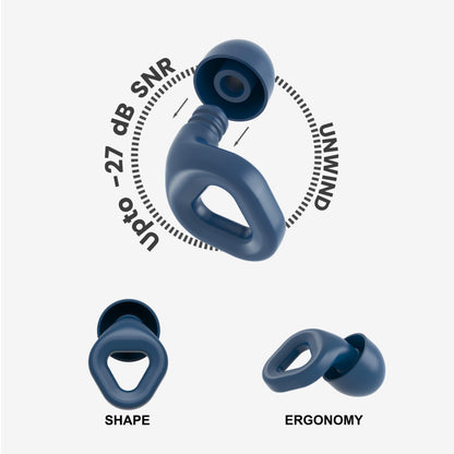 Unwind Earplugs - Lagoon Navy