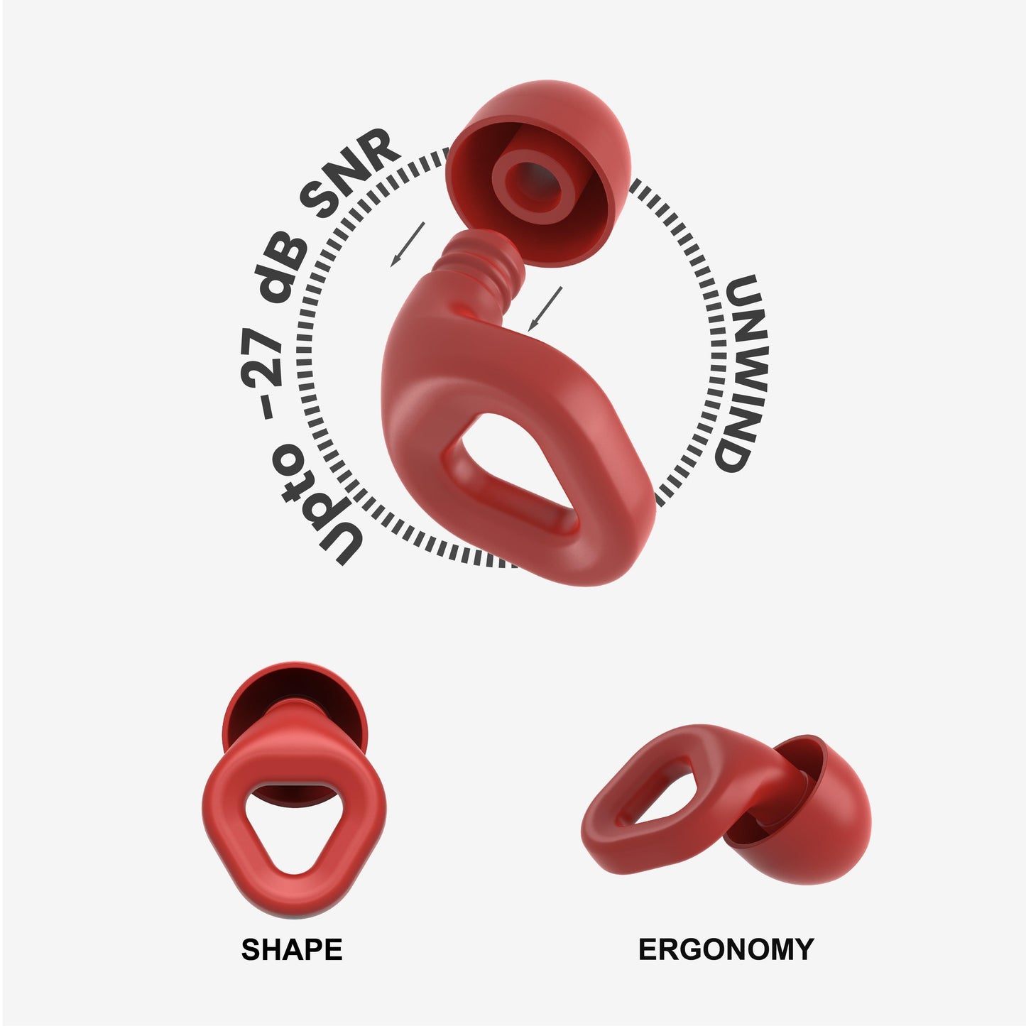 Unwind Earplugs - Fiery Red