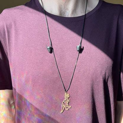 Geo Dino Earplug Necklace