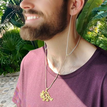 Geo Dino Earplug Necklace