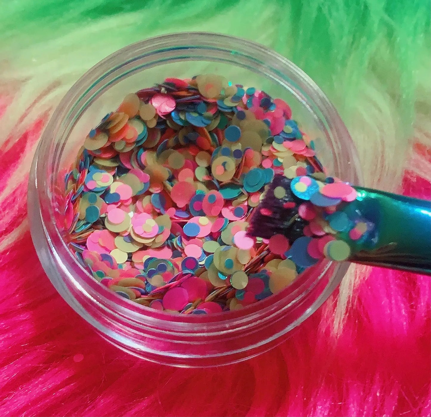 DIPPIN' DOTS *UV* Festival GlamDoll Glitter Confetti inkeddollcosmetics