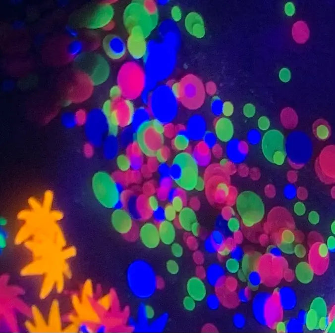 DIPPIN' DOTS *UV* Festival GlamDoll Glitter Confetti inkeddollcosmetics
