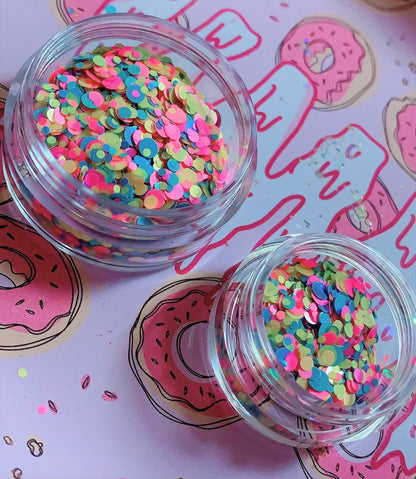 DIPPIN' DOTS *UV* Festival GlamDoll Glitter Confetti inkeddollcosmetics