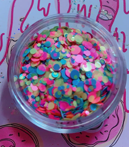 DIPPIN' DOTS *UV* Festival GlamDoll Glitter Confetti inkeddollcosmetics