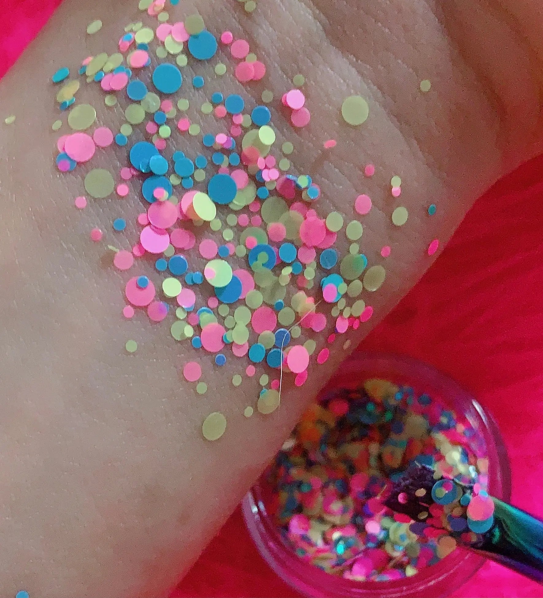 DIPPIN' DOTS *UV* Festival GlamDoll Glitter Confetti inkeddollcosmetics