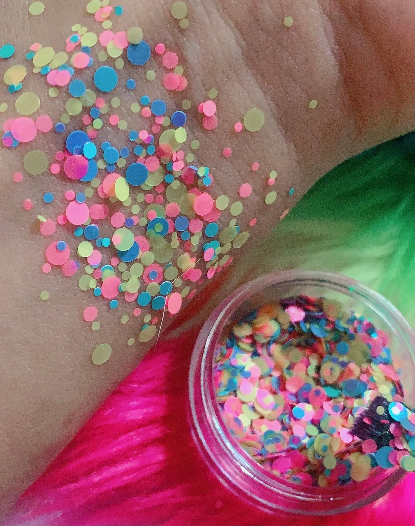 DIPPIN' DOTS *UV* Festival GlamDoll Glitter Confetti inkeddollcosmetics