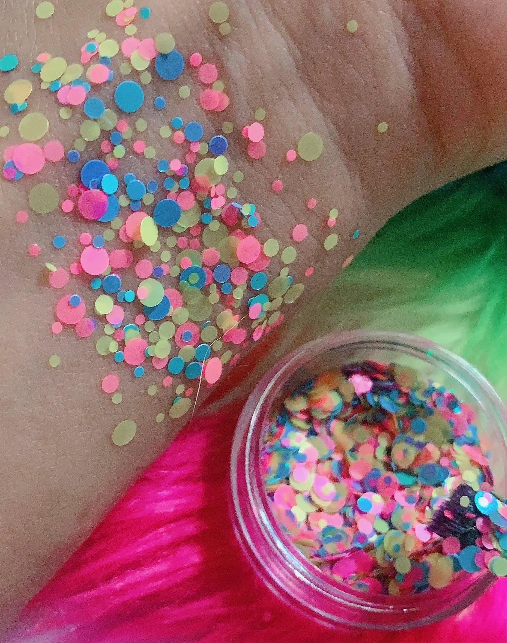 DIPPIN' DOTS *UV* Festival GlamDoll Glitter Confetti inkeddollcosmetics