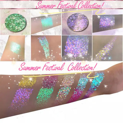 MINTY WATERLILY *LMT EDT* Summer Festival Pressed Glitter inkeddollcosmetics