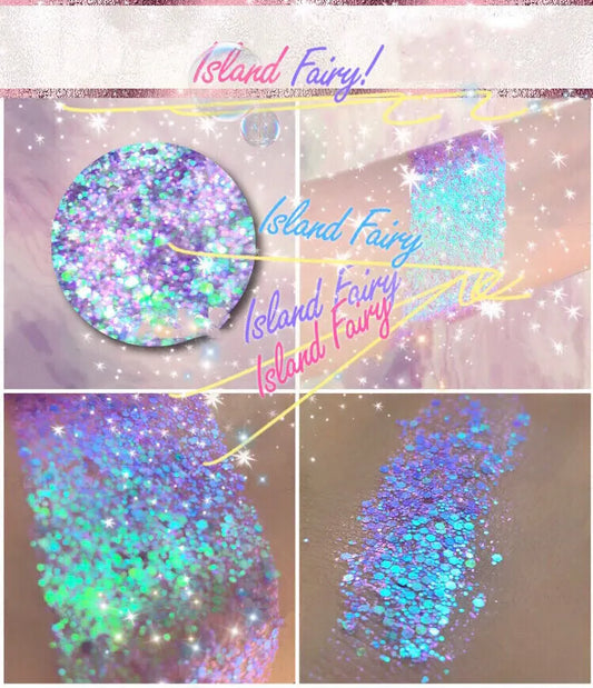 ISLAND FAIRY *LMT EDT* Summer Festival Pressed Glitter inkeddollcosmetics