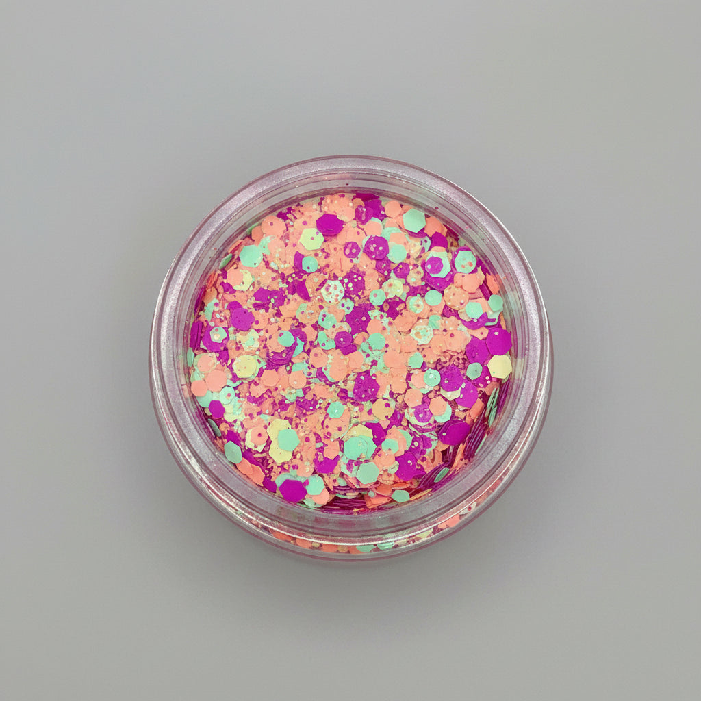 "NOCTURNAL HORIZON" *UV/BlackLight* Festival FunFetti inkeddollcosmetics