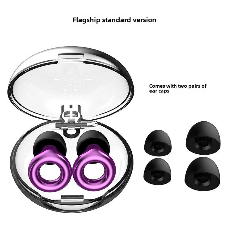 High-Fidelity Noise Reduction Earplugs with purple-plated ring