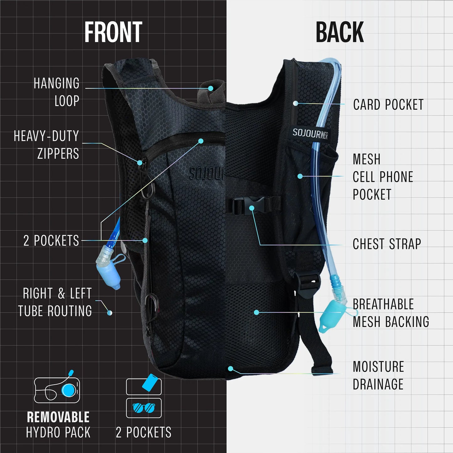 Hydration Pack Backpack (Small) SoJourner
