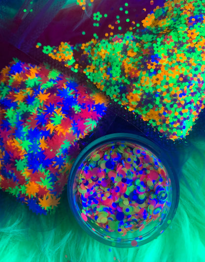 DIPPIN' DOTS *UV* Festival GlamDoll Glitter Confetti inkeddollcosmetics